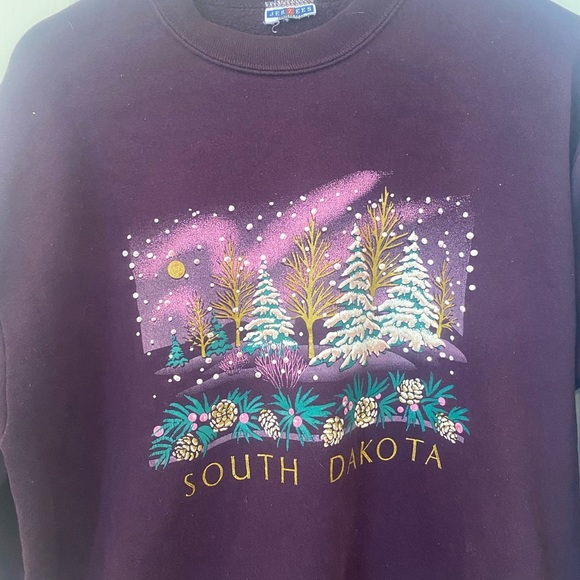 Jerzees Womens Vintage Purple South Dakota Sweatshirt - Picture 4 of 6